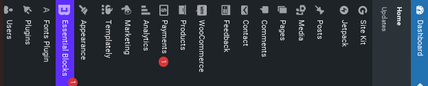 Image of Dashboard of WordPress